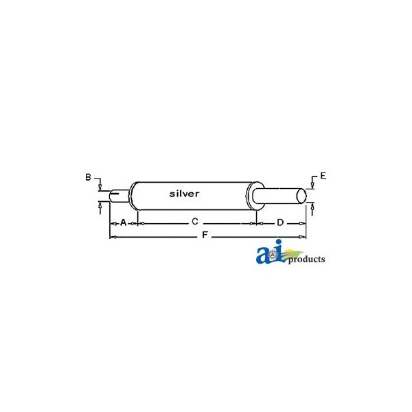 Muffler 24.5" x4" x4"